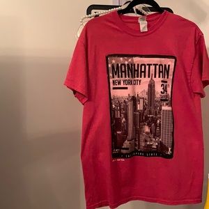 Rose colored Manhattan tee used women’s m